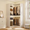 Besiost Freestanding Corner Closet Organizer with Tower Shelves, Space-saving Closet System with Hanging Rods - 2 of 4