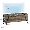 Modern Farmhouse TV Stand, Entertainment Center with 2 Drawers, Adjustable Shelves, U-Shaped Metal Legs, Wooden Media Console - 2 of 4