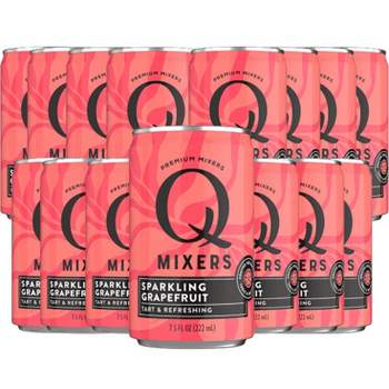 Q Mixers Sparkling Grapefruit, Premium Cocktail Mixer Made with Real Ingredients 7.5oz Cans | 15 PACK