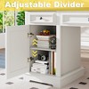Vipbear administrative desk, wooden computer desk with drawers and cabinets, for home, study, work, writing, antique white home desk for work, white - 2 of 4