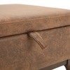 CAVINAS Mid-Century Modern Square Storage Ottoman,Versatile Coffee Table Bench,PU Leather Upholstered Ottoman with Solid Wooden Legs,250lbs Max - 4 of 4