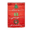 Evergreen Garden Flag Love, Joy, Peace Lustre Double Sided Indoor Outdoor Decor 18" x 12.5" - 2 of 2