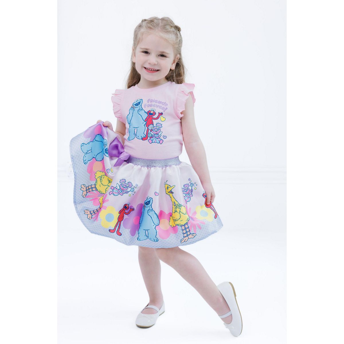 Sesame Street Baby Girls Tank Top and Satin Skirt Outfit Set Infant - thumbnail 2