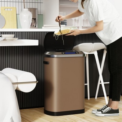 Vynxaria 50L Smart automatic Trash Cans -  Full Intelligent Sensor  - BROWN