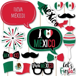 Big Dot of Happiness Viva Mexico - Mexican Independence Day Party Photo Booth Props Kit - 20 Count - 1 of 4