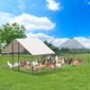 Large Metal Chicken Coop with Outdoor Pen –UV-Resistant Cover, PVC-Coated Wire Mesh, Lockable Door, 9.8' L x 6.6' W x 6.6' H - 4 of 4