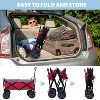 150L Collapsible Wagon Cart Foldable, Utility Garden Wagon with 360lbs Weight Capacity, Heavy Duty Portable Sport Wagon with Wheels - 3 of 4
