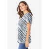 Roaman's Women's Plus Size Swing Ultimate Tee With Keyhole Back - 4 of 4