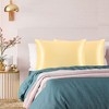 PiccoCasa Machine Washable Satin Zippered Pillowcase with Eye Mask & Scrunchie 2 Pcs - 2 of 4