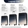 3 Piece Hardshell Luggage Sets, Expandable Suitcase with Spinner Wheels and TSA Lock, in Gradient Color, 20"+24"+28"--ModernLuxe - image 3 of 4