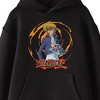 Yu-Gi-Oh! Joey Character With Spiral Background and Logo Youth Black Graphic Hoodie - 2 of 3