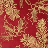 Foil Woodland Holiday Fabric Napkins, Set of 4 - Red- 17x17 - Elrene Home Fashions - 3 of 3