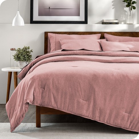 Queen Heather Pink Bedding Set By Bare Home : Target