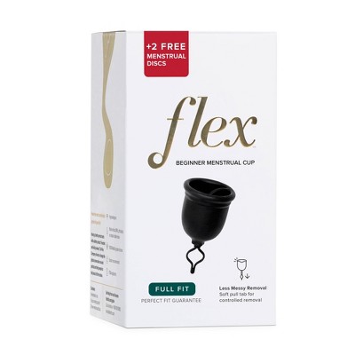 FLEX Menstrual Cup FULL Fit + 2 FREE Fragrance Free Menstrual Discs