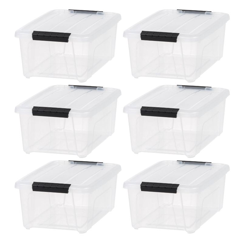IRIS Plastic Storage Bins With Lids and Latching Buckles, 1 of 9