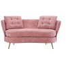 TiramisuBest Loveseat Sofa with Golden Metal Legs, Upholstered Two-Seater Club Couch for Living, Reading, Bedroom, Apartment, White - 4 of 4