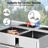 36x21x40 inch Kitchen Sink Stainless Steel Commercial 2 Compartment Utility Sink - 4 of 4