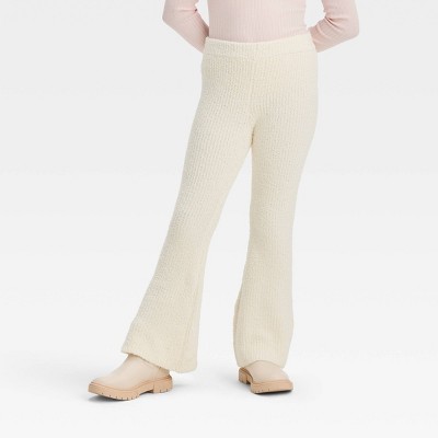 Girls' Cozy Flare Pants - Art Class™ Light Off-white Xs : Target