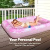 Jasonwell 85" x 57" Inflatable Tanning Pool Lounger Float with Pillow, 4-in-1 Sunbathing Bed, XL-Blushing Pink, Perfect for Adults & Pool Fun - 4 of 4