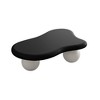 CAVINAS Coffee Tables for Living Room 39.37" Modern Cloud Shaped Coffee Table Curved Profile Design Coffee Table with Cylindrical Legs - 2 of 4