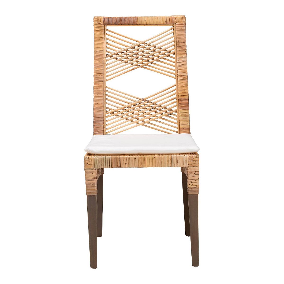 2pc Poltak Rattan Dining Chair Set Brown - bali & pari - thumbnail 3