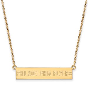 Black Bow Jewelry 14k Yellow Gold Plated Sterling Silver Philadelphia Flyers NHL Necklace 18 Inch - 1 of 4