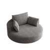 TiramisuBest 55''L Corduroy Chenille Foam Single Swivel Chair, Fluffy Modern Sleeper, 360 Degree Swivel Chair for Living Room, Bedroom - 4 of 4