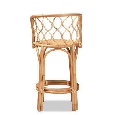Diana Handmade Bohemian Natural Rattan Counter Stool