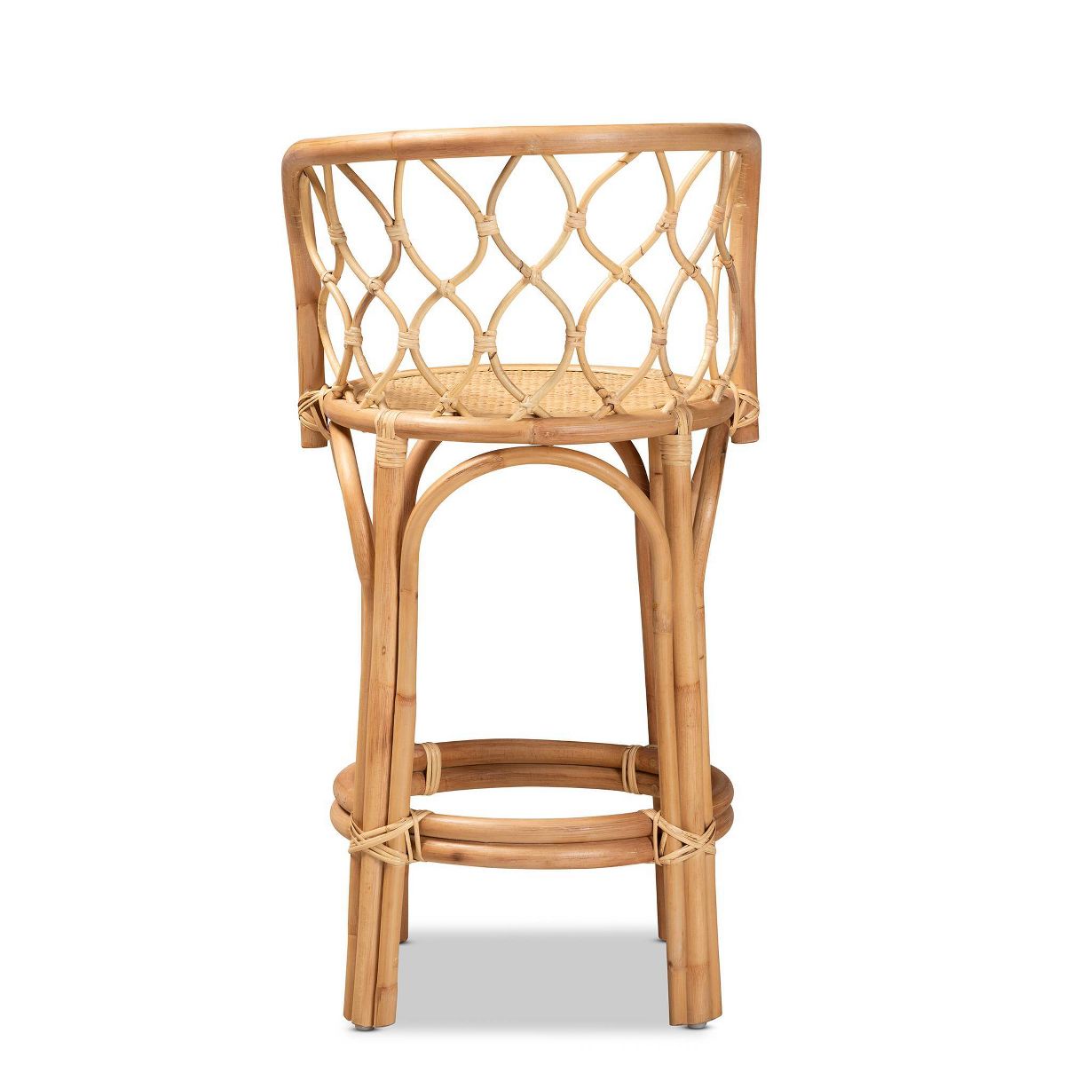 Diana Rattan Counter Height Barstool Natural - bali & pari - thumbnail 4