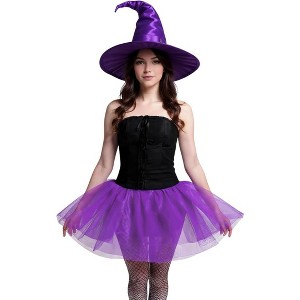 BellaSous Women’s Black Multi-Layered Tutu Skirt, Adult Costume and Dress-Up Skirt for Halloween- Black - 1 of 4