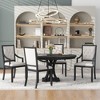 5-Piece Dining Set with Extendable Round Table and 4 Chairs - 2 of 4