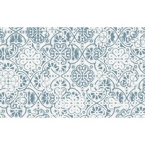 Briarwood Lane Everyday Doormat 30x18 Indoor Outdoor Ornamental Blue and White Doormat - 1 of 4