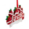 Polarx 2.5 Inch Red Family Christmas Tree Ornament , Glittered Holiday (1PC) - 4 of 4