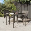 vidaXL Garden Dining Table Brown 35.4" x 35.4" x 29.5" Poly rattan - 2 of 4
