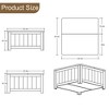 NicBex 35.4" Farm House Lift-Top Coffee Table with Charging Station,USB Ports&Hidden Storage,Square Center Table for Living Room,Brown/White - 2 of 4