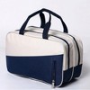 Anna-Kaci Two-Tone Canvas Travel Duffel Bag with Dual Handles and Front Zipper Pocket 7.8x13x6.3in - White - 3 of 4