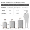 FURNIinspire Bag And Luggage Sets 3 Piece Travel Luggage with Rolling Wheels, Lightweight Hard Shell Suitcase Set, Grey, 20.08"*11.81"*30.12" - 3 of 4