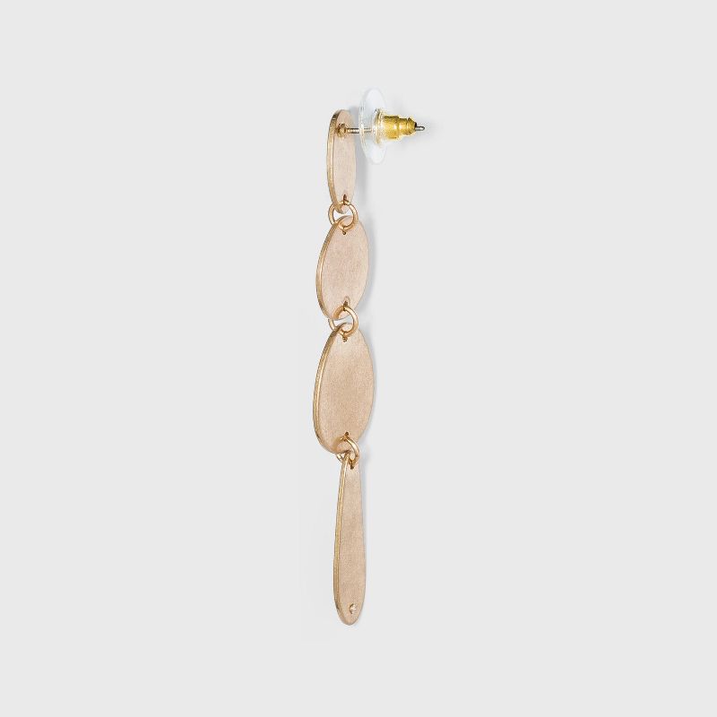 Worn Gold and Brushed Brass Mixed Shape Drop Earrings - Universal Thread&#8482; Gold, 4 of 11