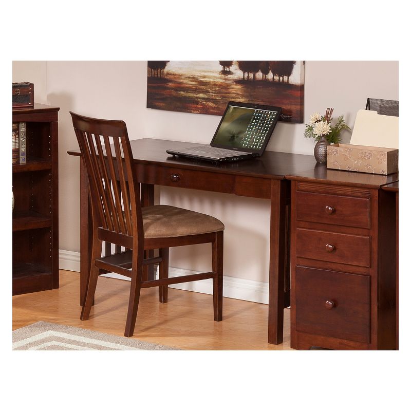 Mission Wood Writing Desk with Drawers Walnut - AFI, 3 of 10