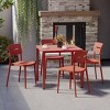 WestinTrends Playa 5-Piece Outdoor Metal Frame Dining Table Patio Set with Stackable Patio Dining Chairs - 2 of 4