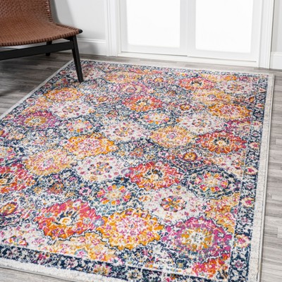 Modern Persian Boho Vintage Trellis Area Rug - JONATHAN Y