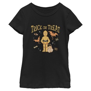 Girls Star Wars Trick Or Treat C-3PO T Shirt - 1 of 4