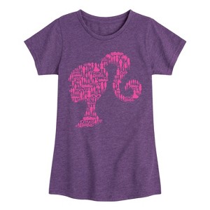 Girls' - Barbie - Individual Classic Icons Create Silhouette Fitted Short Sleeve Graphic T-Shirt - 1 of 4