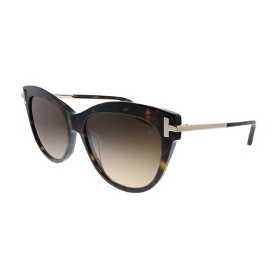 Tom Ford Kira TF 821 52F Womens Cat-Eye Sunglasses Dark Havana 56mm