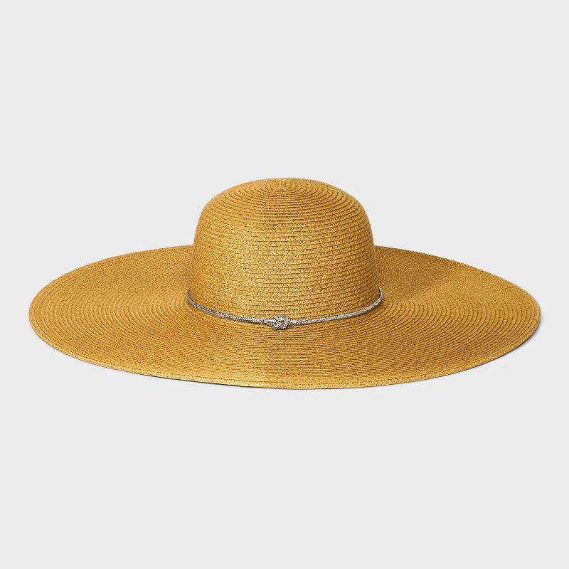 Straw Embellished Floppy Hat - A New Day™, 4 of 6