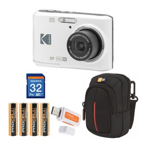 Kodak PIXPRO FZ45 Friendly Zoom Digital Camera (White) with Travel Bundle - 1 of 4