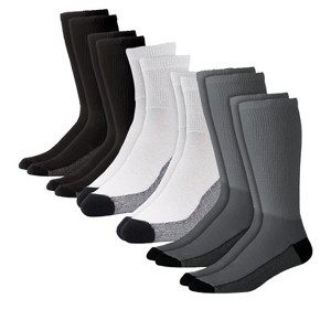 KingSize Men's Full Length Cushioned Crew Socks 3-Pack - 1 of 4