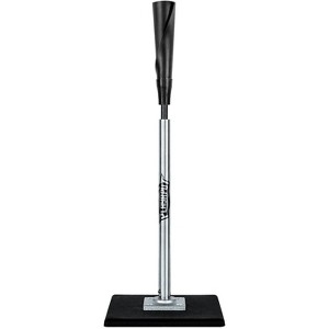 PLAYAPUT Portable Baseball/Softball Batting Tee with Height Adjustment (25-37 inches), Easy Transport, Black and Silver - 1 of 4