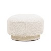 Sapphtopaz Modern 15" Mushroom Ottoman with Boucle Upholstered, Round Footstool, Small Ottoman, Shoe Bench for Living Room, Entryway - 3 of 4