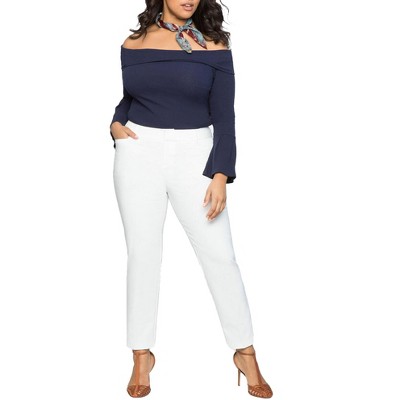 Eloquii Women's Plus Size Tall Kady Fit Double-weave Pant : Target